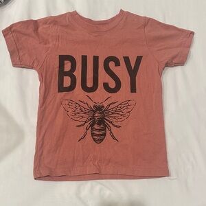 Kids Busy Bee Graphic Tee in Coral